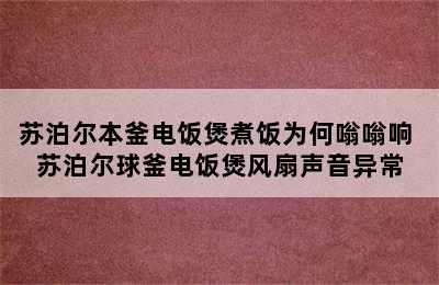 苏泊尔本釜电饭煲煮饭为何嗡嗡响 苏泊尔球釜电饭煲风扇声音异常